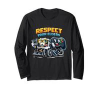 Rispetta i Tuoi Anziani Retro Gaming Funny Gamer Controller Maglia a Manica