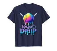 Rispetta il gelato di baseball del gocciolamento divertente Street Swag Style Maglietta