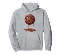 Rispetta Il gocciolamento di Pallacanestro spruzza Il gocciolamento della Crema al Cioccolato Felpa con Cappuccio