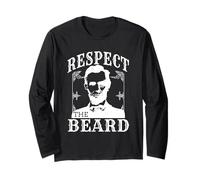 Rispetta Il Presidente della Guerra Civile di Beard Maglia a Manica