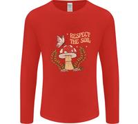 Rispetta Il Suolo FROG Cambiamento Climatico Hippy Uomo Manica Lunga T-Shirt