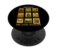 Rispetta il timbro della fauna selvatica locale Natura Parco nazionale degli animali PopSockets PopGrip Adesivo