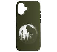 Rispetta la fauna selvatica della natura di Bigfoot della gente del posto Custodia per iPhone 16