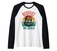 Rispetta la gente del posto California Bigoot American National Parks Maglia con Maniche Raglan