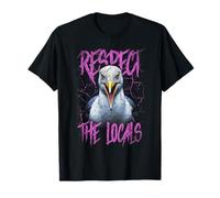 Rispetta la Gente del Posto Divertente Seagull Seaside Maglietta