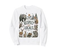 Rispetta la Gente del Posto Foresta Animali Fauna Selvatica Felpa