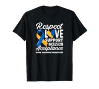 Rispetta L'Amore Supporto Inclusione Accettazione Sindrome di Down Maglietta