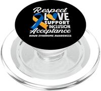 Rispetta l'amore Supporto Inclusione Accettazione Sindrome di Down PopSockets PopGrip per MagSafe