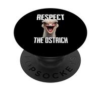 Rispetta lo struzzo Divertente Zookeeper Safari Meme Amante PopSockets PopGrip Adesivo