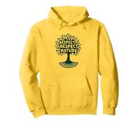 Rispetta Rispetto Natura Albero Design Ecologico Felpa con Cappuccio, Unisex per Adulti, Limone, S