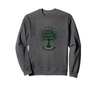 Rispetta Rispetto Natura Albero Design Ecologico Felpa, Unisex per Adulti, Grigio Scuro, L