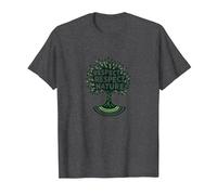 Rispetta Rispetto Natura Albero Design Ecologico Maglietta, Uomo, Grigio Scuro, 6XL