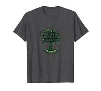 Rispetta Rispetto Natura Albero Design Ecologico Maglietta, Uomo, Grigio Scuro, M