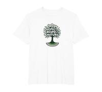 Rispetta Rispetto Natura Albero Design Ecologico Maglietta, Uomo Taglie Grandi, Bianco, 4X Tall