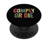 Rispettare o morire divertente meme polizia attivista virale scherzo polizia PopSockets PopGrip Adesivo