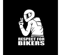 Rispetto Ciclisti Adesivo Riflettente Decalcomania Adesivi per Auto Decorazione Auto di Moda (WHITE)