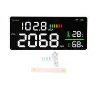 Rispicefinem Monte a parete Controllo del suono del suono con rivelatore CO2 Controllo dell'app WiFi Smart WiFi 30 130DBA 400 5000PPM per il monitoraggio industriale degli uffici