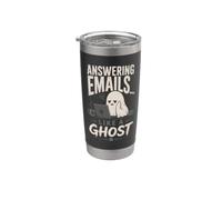 Rispondere alle e-mail come un fantasma divertente ufficio di Halloween Bicchiere termico in acciaio inox doppia parete
