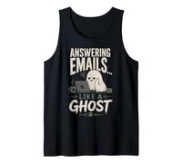 Rispondere alle e-Mail Come Un Fantasma Divertente Ufficio di Halloween Canotta