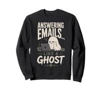 Rispondere alle e-Mail Come Un Fantasma Divertente Ufficio di Halloween Felpa