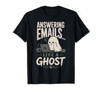 Rispondere alle e-Mail Come Un Fantasma Divertente Ufficio di Halloween Maglietta