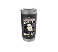 Rispondere alle e-mail come un fantasma Umorismo Umorismo Spooky Worker Bicchiere termico in acciaio inox doppia parete