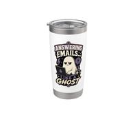 Rispondere alle e-mail come un fantasma Umorismo Umorismo Spooky Worker Bicchiere termico in acciaio inox doppia parete