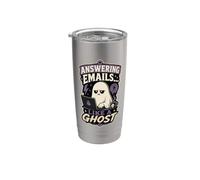 Rispondere alle e-mail come un fantasma Umorismo Umorismo Spooky Worker Bicchiere termico in acciaio inox doppia parete