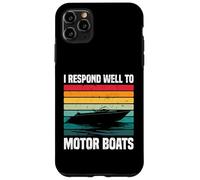 Rispondo bene a Motor Boats Retro Motor Boat Captain Custodia per iPhone 11 Pro Max