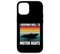 Rispondo bene a Motor Boats Retro Motor Boat Captain Custodia per iPhone 12/12 Pro