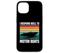 Rispondo bene a Motor Boats Retro Motor Boat Captain Custodia per iPhone 13