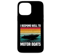Rispondo bene a Motor Boats Retro Motor Boat Captain Custodia per iPhone 13 Pro Max