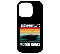 Rispondo bene a Motor Boats Retro Motor Boat Captain Custodia per iPhone 14 Pro