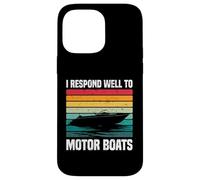 Rispondo bene a Motor Boats Retro Motor Boat Captain Custodia per iPhone 14 Pro Max