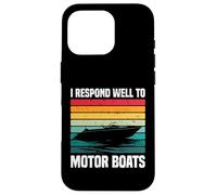 Rispondo bene a Motor Boats Retro Motor Boat Captain Custodia per iPhone 16 Pro