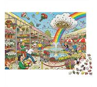 Rissa del fiore del mercato floreale Puzzle in Legno Impermeabile Puzzles Da 1000 Pezzi Regali Per Adulti Sfidanti E Rompicapo Per Decorazioni Domestiche