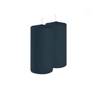 Risthò Candele Cero, Blu Notte, Diametro 7 cm, Altezza 15 cm, 4 pezzi