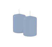 Risthò Candele Cero, Dusty Blue, Diametro 7 cm, Altezza 10 cm, 4 pezzi