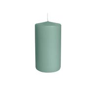 Risthò Candele Cero, Grigio Verde, Diametro 5 cm, Altezza 10 cm, 12 pezzi