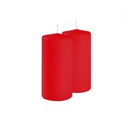 Risthò Candele Cero,Idian Red, Diametro 7 cm, Altezza 15 cm, 4 pezzi
