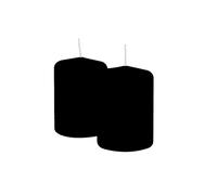 Risthò Candele Cero, Nero, Diametro 7 cm, Altezza 10 cm, 4 pezzi