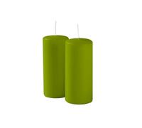 Risthò Candele Cero, Pistacchio, Diametro 5 cm, Altezza 12 cm, 9 pezzi