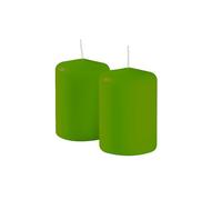 Risthò Candele Cero, Pistacchio, Diametro 7 cm, Altezza 10 cm, 4 pezzi
