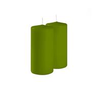 Risthò Candele Cero,Pistacchio, Diametro 7 cm, Altezza 15 cm, 4 pezzi