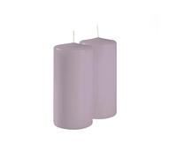 Risthò Candele Cero, Prugna, Diametro 7 cm, Altezza 15 cm, 4 pezzi