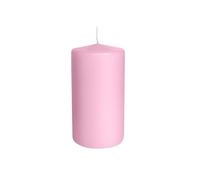 Risthò Candele Cero, Rosa Polvere, Diametro 5 cm, Altezza 10 cm, 12 pezzi