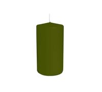 Risthò Candele Cero, Verde Oliva, Diametro 5 cm, Altezza 10 cm, 12 pezzi