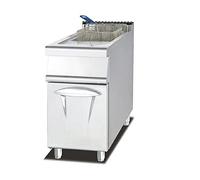 Ristoattrezzature Friggitrice a Gas - Su Mobile - Singola Vasca - 28 Litri, Capacità Olio 21 Litri