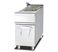 Ristoattrezzature Friggitrice a Gas su Mobile - Vasca Singola - Capacità 28 litri su vano chiuso S/90-40x90 cm