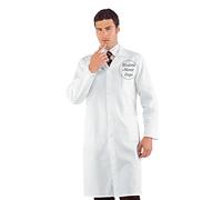 Ristohouse Camice Medico Uomo Bianco 100% Cotone, Lunghezza Sotto il Ginocchio, Ricamo Personalizzato (Bianco, S)